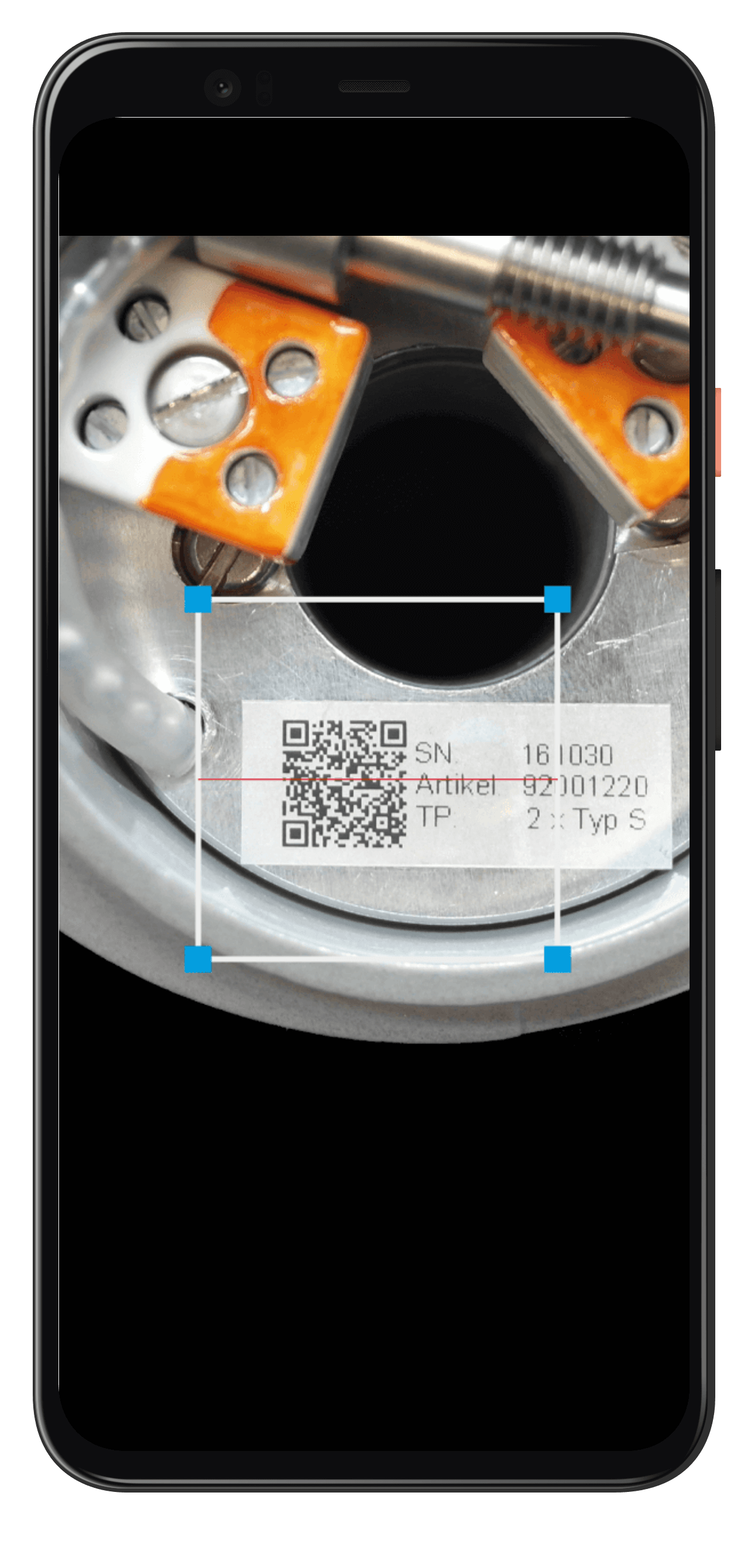 QR-Code mit geeignetem Lesegerät einlesen